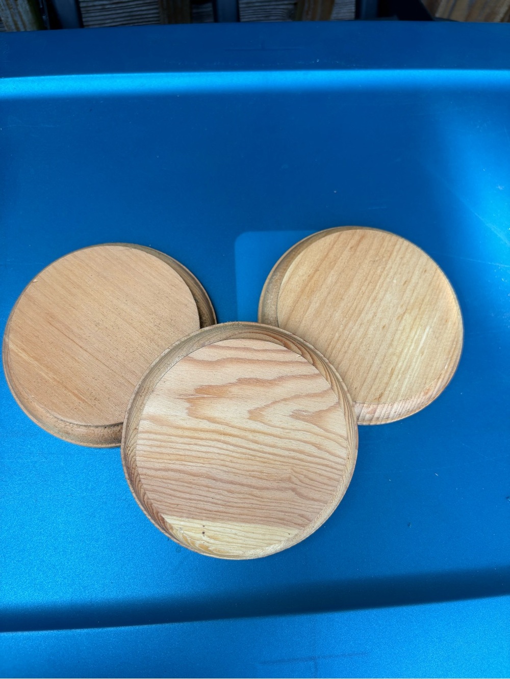 Wood Round (3) - Natural Wood Finish